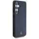 Mercedes Leather Debossed Lines MagSafe Case for Samsung Galaxy S25 - Blue