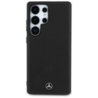 Mercedes Leather Debossed Lines MagSafe case for Samsung Galaxy S25 Ultra - black