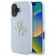 Guess Grained Big 4G Logo Small Classic Logo case for iPhone 16 - blue