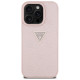 Guess Hot Stamp 4G Pattern Triangle Metal Logo iPhone 16 Pro Max Case - Pink