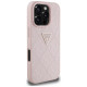 Guess Hot Stamp 4G Pattern Triangle Metal Logo iPhone 16 Pro Max Case - Pink