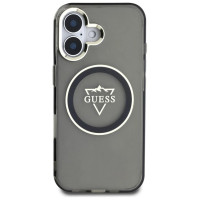 Guess IML Metal Mountain Logo MagSafe case for iPhone 16 - black