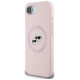 Karl Lagerfeld Silicone Karl&Choupette Heads MagSafe iPhone 16e Case - Pink