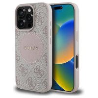 Guess 4G Circle Classic Logo MagSafe iPhone 16 Pro Case - Pink