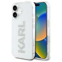 Karl Lagerfeld IML Rhinestones Logo iPhone 16 Case - Transparent