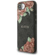 Guess 4G Flowers Print MagSafe case for iPhone 16e - black