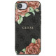 Guess 4G Flowers Print MagSafe case for iPhone 16e - black
