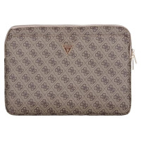 Guess Sleeve 4G Zipper Pocket Triangle Logo 14" Laptop Bag - Brown
