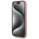 Karl Lagerfeld Wrinkled Metal Signature iPhone 15 Pro Case - Pink