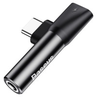 Baseus Audio Converter L41 adapter from USB-C to USB-C port + 3.5 mm headphone jack black (CATL41-01)