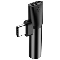 Baseus Audio Converter L41 adapter from USB-C to USB-C port + 3.5 mm headphone jack black (CATL41-01)