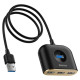 Baseus HUB Baseus Square USB-A to 1x USB-A 3.2 Gen 1 / 3x USB 2.0 with 1m cable - black