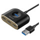 Baseus HUB Baseus Square USB-A to 1x USB-A 3.2 Gen 1 / 3x USB 2.0 with 1m cable - black