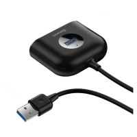 Baseus HUB Baseus Square USB-A to 1x USB-A 3.2 Gen 1 / 3x USB 2.0 with 1m cable - black