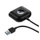 Baseus HUB Baseus Square USB-A to 1x USB-A 3.2 Gen 1 / 3x USB 2.0 with 1m cable - black