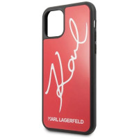Karl Lagerfeld KLHCN58DLKSRE iPhone 11 Pro czerwony/red hard case Signature Glitter