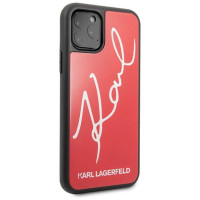 Karl Lagerfeld KLHCN58DLKSRE iPhone 11 Pro czerwony/red hard case Signature Glitter