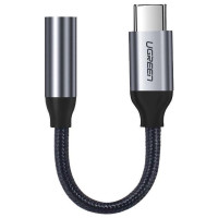 Ugreen Headphone Adapter with 3.5mm mini jack to USB Type C 10cm gray (30632)