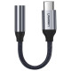 Ugreen Headphone Adapter with 3.5mm mini jack to USB Type C 10cm gray (30632)