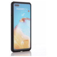 Wozinsky Magnetic Cam Slider Case Full Body Cover built-in front glass lens rotector for Huawei P40 black
