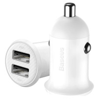 Baseus Grain Pro car charger 2x USB 4.8 A white (CCALLP-02)