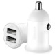 Baseus Grain Pro car charger 2x USB 4.8 A white (CCALLP-02)