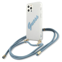 Guess GUHCP12LCRTVSBL iPhone 12 Pro Max 6.7" blue/blue hardcase Script Vintage