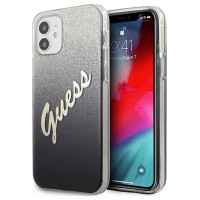 Guess GUHCP12SPCUGLSBK iPhone 12 mini 5.4" black/black hardcase Glitter Gradient Script