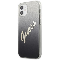Guess GUHCP12SPCUGLSBK iPhone 12 mini 5.4" black/black hardcase Glitter Gradient Script