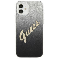 Guess GUHCP12SPCUGLSBK iPhone 12 mini 5.4" black/black hardcase Glitter Gradient Script