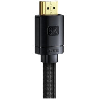 Baseus HDMI 2.1 Cable 8K 60 Hz 48 Gbps / 4K 120 Hz / 2K 144 Hz 3D eARC QMS Dynamic HDR VRR ALLM 3 m black (CAKGQ-L01)