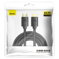 Baseus HDMI 2.1 Cable 8K 60 Hz 48 Gbps / 4K 120 Hz / 2K 144 Hz 3D eARC QMS Dynamic HDR VRR ALLM 3 m black (CAKGQ-L01)