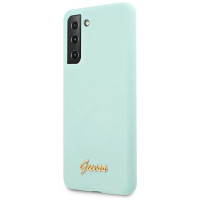 Guess GUHCS21MLSLMGLB S21+ G996 blue/blue hardcase Silicone Script Metal Logo