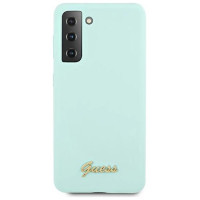 Guess GUHCS21MLSLMGLB S21+ G996 blue/blue hardcase Silicone Script Metal Logo