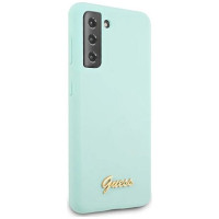Guess GUHCS21MLSLMGLB S21+ G996 blue/blue hardcase Silicone Script Metal Logo