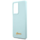 Guess GUHCS21LLSLMGLB S21 Ultra G998 blue/blue hardcase Silicone Script Metal Logo