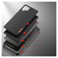 Dux Ducis Fino case covered with nylon material for Samsung Galaxy A22 4G black
