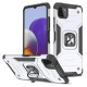 Wozinsky Ring Armor Case Kickstand Tough Rugged Cover for Samsung Galaxy A22 4G silver