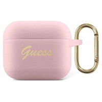 Guess GUA3SSSI AirPods 3 cover pink/pink Silicone Vintage Script