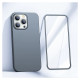 Joyroom 360 Full Case front and back cover for iPhone 13 Pro Max + tempered glass screen protector grey (JR-BP928 tranish)