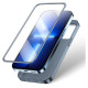 Joyroom 360 Full Case front and back cover for iPhone 13 Pro + tempered glass screen protector grey (JR-BP935 tranish)