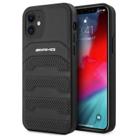 Mercedes AMG AMHCP12SGSEBK iPhone 12 mini 5,4" czarny/black hardcase Leather Debossed Lines