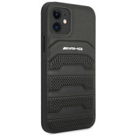 Mercedes AMG AMHCP12SGSEBK iPhone 12 mini 5,4" czarny/black hardcase Leather Debossed Lines