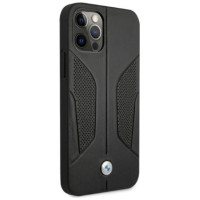 BMW Etui BMW BMHCP12MRSCSK iPhone 12/12 Pro 6,1" czarny/black hardcase Leather Perforate Sides