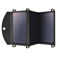 Choetech SC001 solar foldable charger 19W 2x USB-A - black