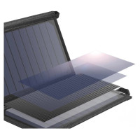 Choetech SC001 solar foldable charger 19W 2x USB-A - black
