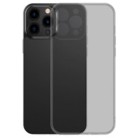 Baseus Frosted Glass Case Cover for iPhone 13 Pro Hard Cover with Gel Frame black (ARWS000401)