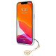 Guess GUHCP13SKB4GBR iPhone 13 mini 5.4" Transparent hardcase 4G Brown Strap Charm