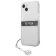 Guess GUHCP13SKB4GGR iPhone 13 mini 5.4" Transparent hardcase 4G Gray Strap Charm