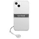 Guess GUHCP13SKB4GGR iPhone 13 mini 5.4" Transparent hardcase 4G Gray Strap Charm